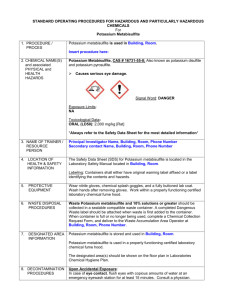 Potassium Metabisulfite - WSU Environmental Health & Safety