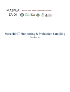 MoreMilkIT Monitoring & Evaluation Sampling Protocol