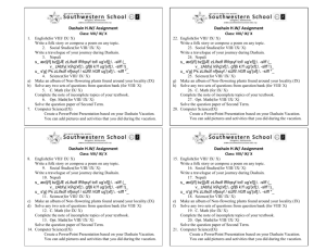 Dashain Assignment 2072 - Secondary Level