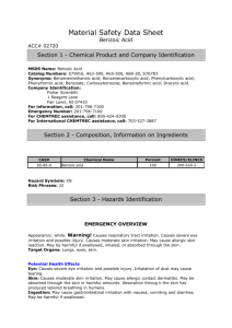 Material Safety Data Sheet Benzoic Acid ACC# 02720 Section 1