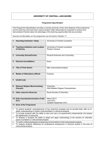 Programme Specification - University of Central Lancashire