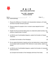 Worksheet for all volcano questions - 3O23A2GEOG