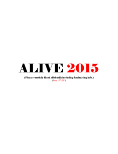 Alive Info Packets - First Baptist Church