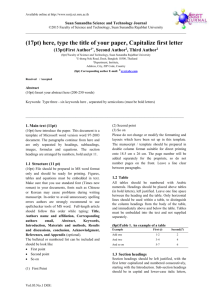Template (Word Document) - Home - SSRU Journal of Science and