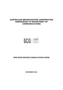 Australian Broadcasting Corporation submission to Department of