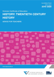 VCE Twentieth century history 2016*2020