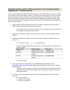 Snowpack project Lesson 3 Assignment 1: Climate Summit worksheet