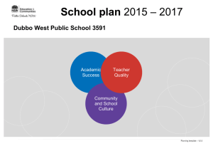 DWPS School Plan 2015 - Dubbo West Public School