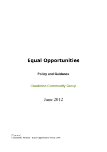 CCG Equal Opportunities Policy 2012