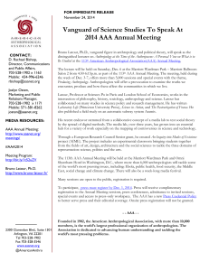 Vanguard of Science Studies To Speak At 2014 AAA Annual Meeting