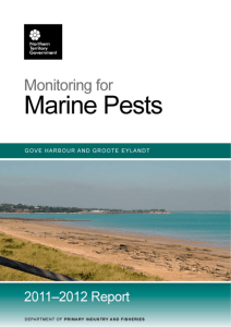 2011-2012 Monitoring for Marine Pests