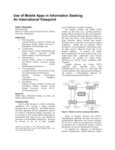 Use of Mobile Apps in Information Seeking: An International Viewpoint