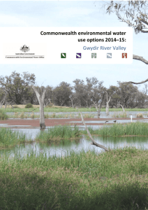 Commonwealth environmental water use options 2014