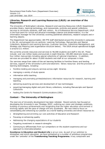 Recruitment Role Profile Form (Department Overview) Version 2.0