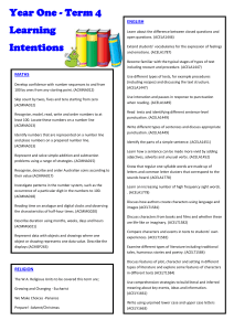 Year 1Term4LearningIntentions