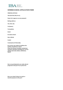 SAMPLE COURSE APPLICATION FORM * PAGE 1