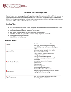 Feedback and Coaching Guide