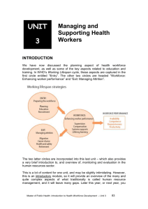 Introduction to Health Workforce Development