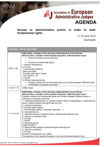AGENDA Access to administrative justice in order to seek