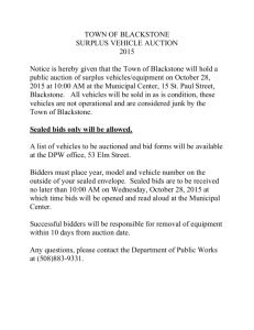 Surplus Vehicle Auction 2015