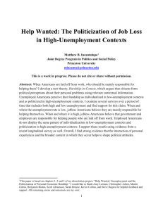 The Politicization of Job Loss in High