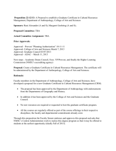 Proposition 22-12/13: A Proposal to establish a Graduate Certificate