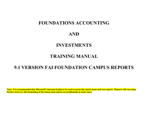 How To Run Foundation Campus Reports