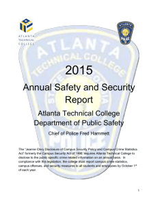 ATC Clery Crime Statistics Report and Annual Security/Safety
