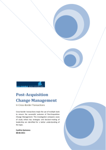 Post-Acquisition Change Management