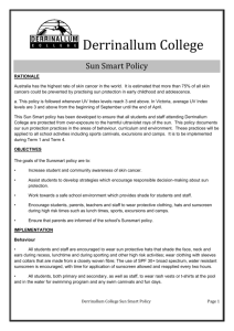 Sun Smart Policy - Derrinallum P