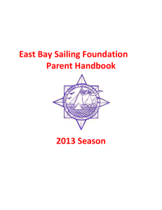 2013 EBSF Parent Handbook - East Bay Sailing Foundation