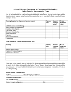 Safety Training Documentation Form