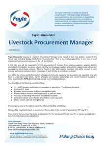 Livestock Procurement Manager