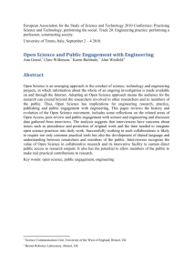 Open Science and Public Engagement with Engineering