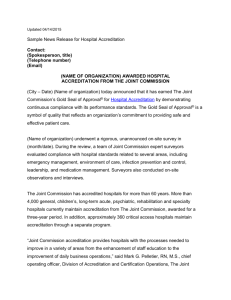 Hospitals - Joint Commission