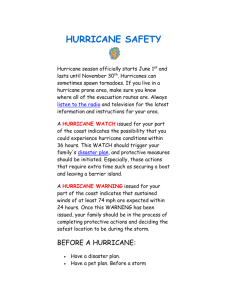 HURRICANE SAFETY notes