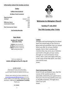 This Week - St Peter & St Paul Abington Church