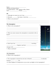 Name: Weather & Climate Notes 7th Grade Science – Mrs. Stabler