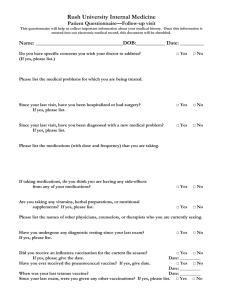 Return Patient Questionnaire