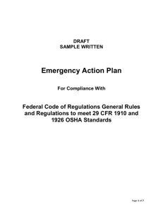 Emergency Action Plan - South Dakota State University