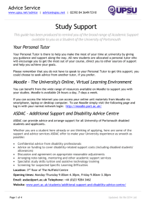 Study Support [Doc] - University of Portsmouth Students` Union