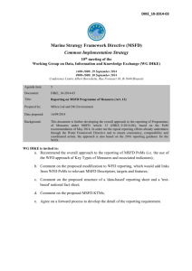 MSFD Art.13 Programmes of measures - reporting concept