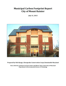 Municipal Carbon Footprint Report