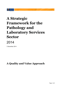 A Strategic Framework for the Pathology and Laboratory Services