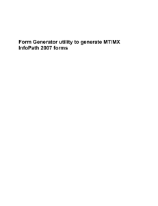 To generate a form for the MT103 schema