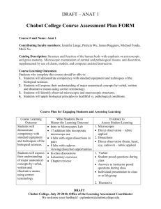 Chabot College Course Assessment Plan FORM