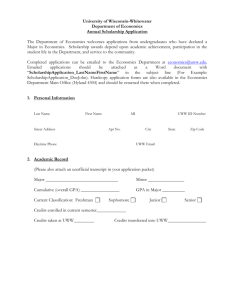 Application Form - University of Wisconsin Whitewater