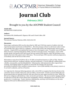 AOCPMR Journal Club Feb. Article Discussion Heterotopic