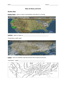 Name: Period : Maps, Air Masses, and Fronts Weather Maps