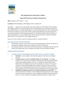 August 2015 Steering Committee Meeting Notes